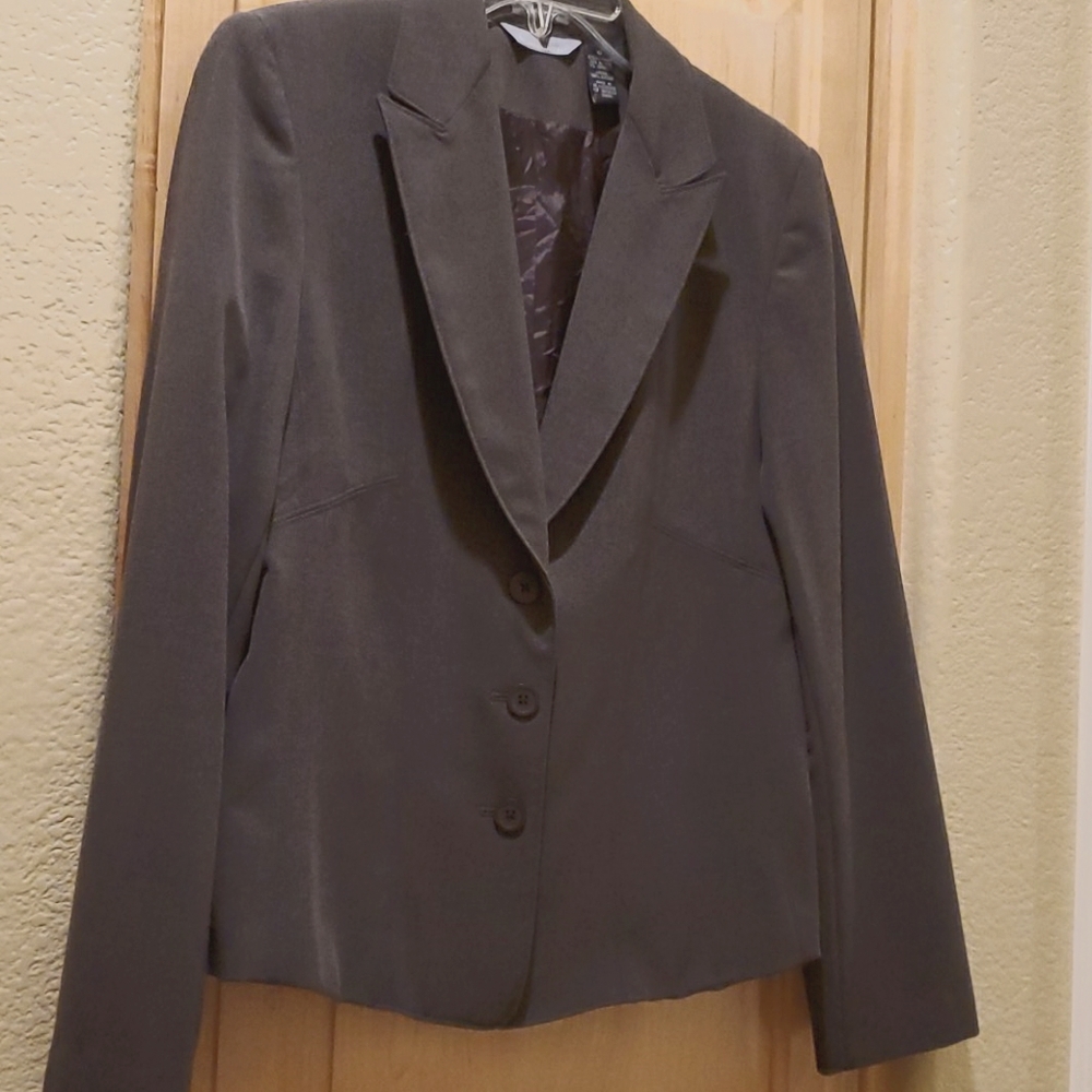 Hillard & Hanson Gray stretch blazer